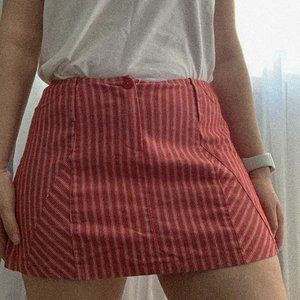 Vintage Red Striped Skort